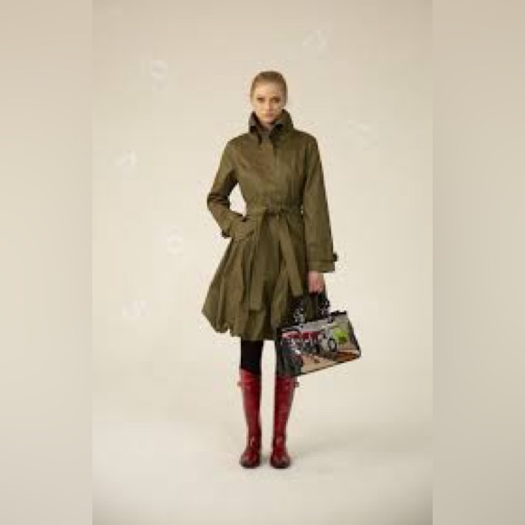 NWT Samuel Dong trench coat bubble dress iridescent XL women - Picture 11 of 12